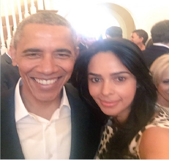 ملکہ شیراوت نے براک اوباما سے کی ملاقات، ٹویٹ کی سیلفی